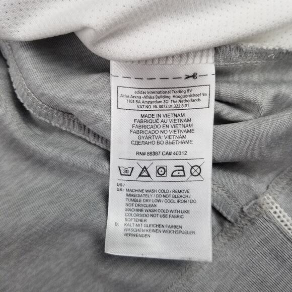 Adidas Golf Gray White Ladies Climate Cool Active Wear Top Dri Fit Size Medium - Picture 6 of 6